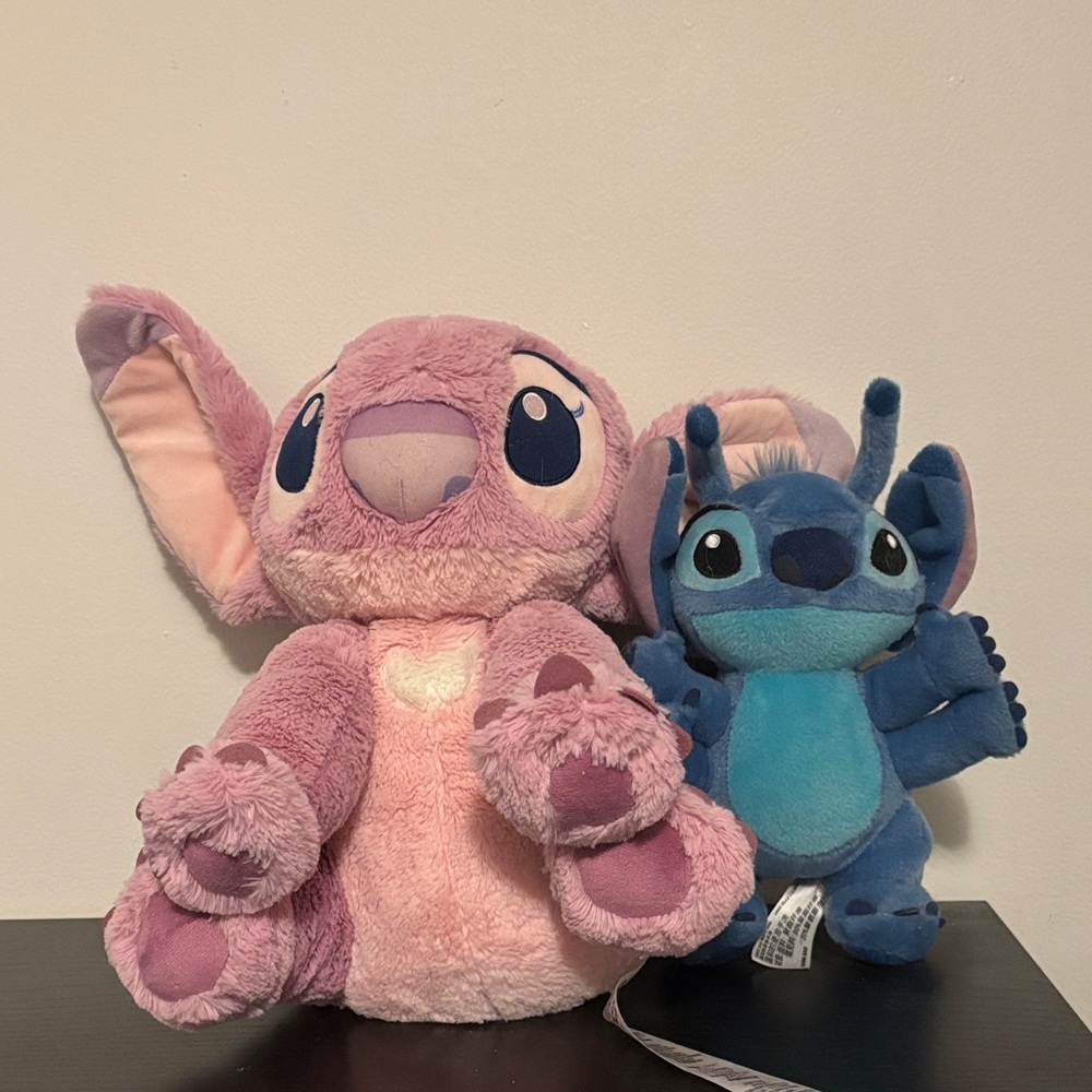 Pink and Blue Plush Stitch Disney Set